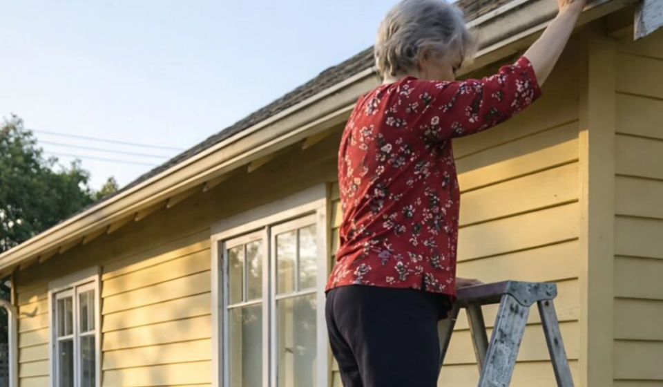 I climbed the ladder to cut the dry branches off the tree, but suddenly my dog ​​started barking incessantly and pulled at my trouser leg. At first, I thought he had gone crazy or was playing and was going to accidentally knock me off the ladder.