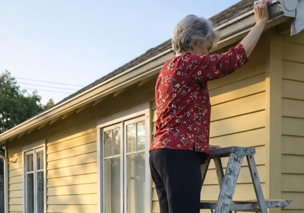 I climbed the ladder to cut the dry branches off the tree, but suddenly my dog ​​started barking incessantly and pulled at my trouser leg. At first, I thought he had gone crazy or was playing and was going to accidentally knock me off the ladder.