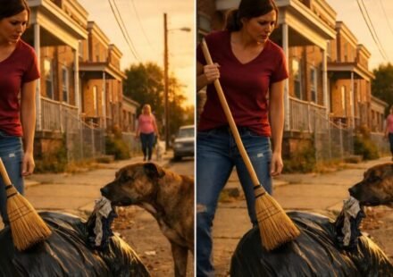 I picked up the broom to chase away the annoying pit bull that was digging through the trash in my yard, but when I saw what he pulled out of the black bag, my blood ran cold — that nightmare still haunts me in my dreams. 😨😱