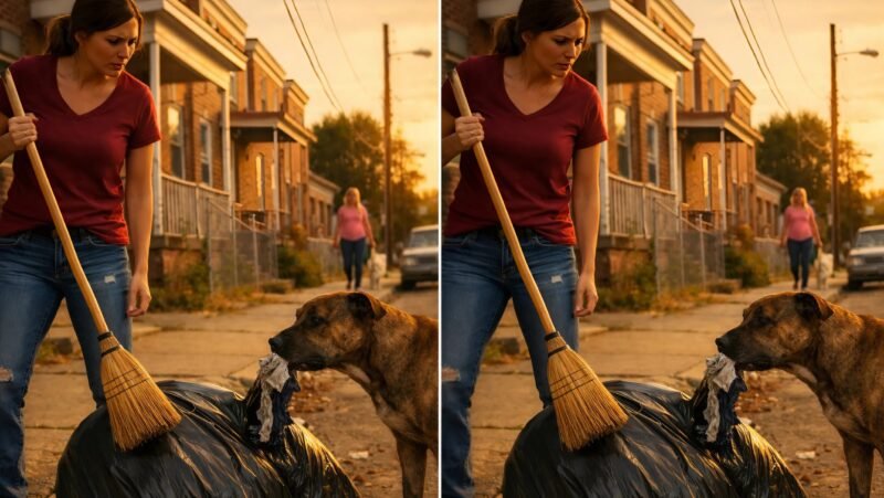 I picked up the broom to chase away the annoying pit bull that was digging through the trash in my yard, but when I saw what he pulled out of the black bag, my blood ran cold — that nightmare still haunts me in my dreams. 😨😱