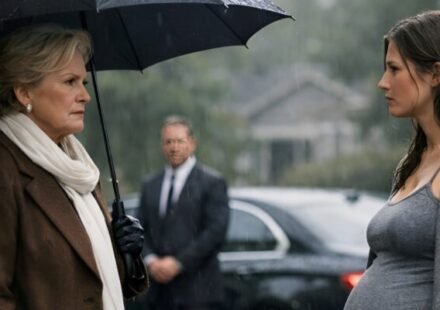 My husband threw me out and locked the door behind me, and I stood there in the pouring rain—barefoot, with my pregnant belly. But when my wealthy grandmother arrived, she hugged me and said softly, "I'll make your husband regret everything."