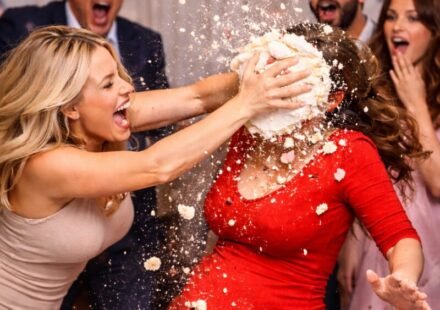 "Shout it out loud: he's mine!" — She throws a cake at the expectant mother, and the baby's heart suddenly slows.