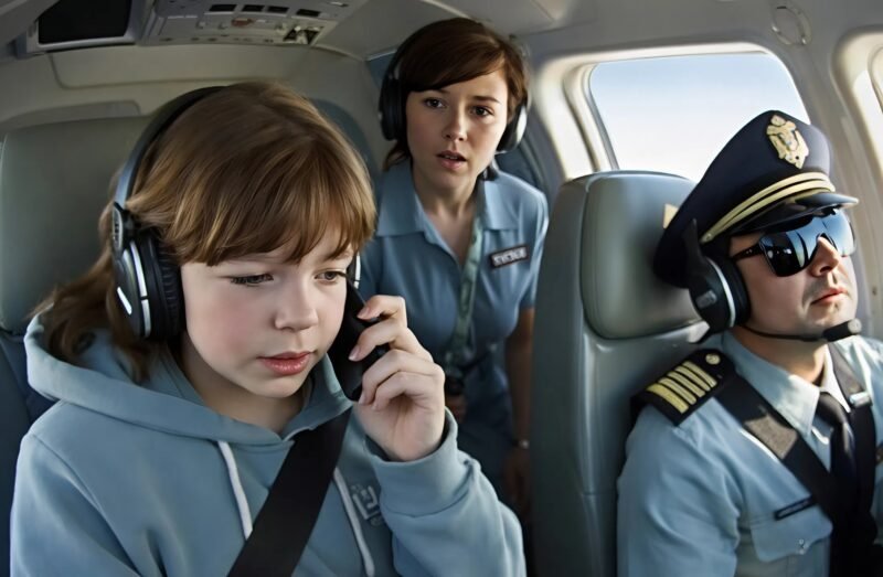 The two pilots lost consciousness simultaneously in mid-flight, and the lives of all passengers were in danger until an eleven-year-old girl entered the cockpit and softly uttered a few words that stunned everyone.