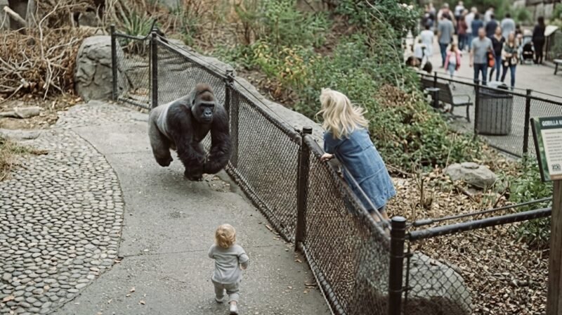 Everyone thought the gorilla was going to kill the boy… But what happened next left the entire crowd frozen in shock.