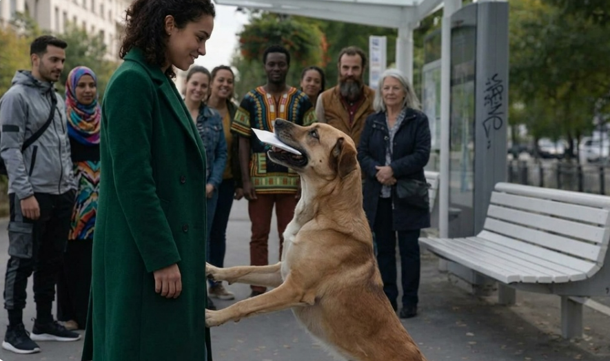 A stray dog ​​handed him an envelope… what happened next left everyone speechless